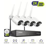 Ensemble de caméras de sécurité sans fil - Système de caméras Wi-Fi - Caméras de surveillance - Ensemble de caméras de sécurité