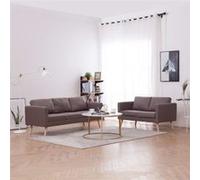 Ensemble de canapé 2 pcs Tissu Taupe Taupe G