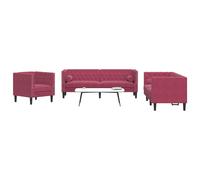 Ensemble de canapé Chesterfield et traversins 2 pcs gris clair canapé vidaXL