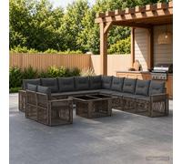 Ensemble de canapé de jardin 12 pc polyrotin Mobilier convertible vidaXL vidaXL