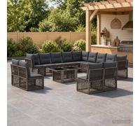 Ensemble de canapé de jardin 14 pc polyrotin Canapé modulable vidaXL vidaXL