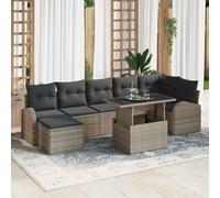 vidaXL Ensemble de canapés de jardin 8 pièces polyrotin beige avec coussins