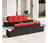 Ensemble de canapé de jardin avec coussin 9 pc polyrotin Sofa en Rotin vidaXL vi
