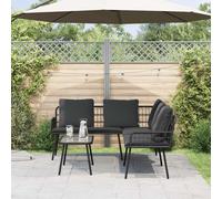 Ensemble de canapés de jardin vidaXL avec coussins, 2 pièces, en polyrotin naturel