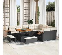 Ensemble de canapés de jardin vidaXL, 13 pièces, 11 places, beige et crème