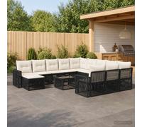 vidaXL Ensemble de canapés de jardin 13 pièces en résine tressée Gris et gris foncé