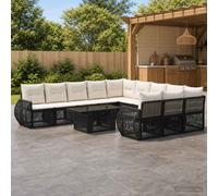 Ensemble de canapé de jardin Réglable 12 pc polyrotin Mobilier canapés vidaXL vi