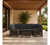 Ensemble de canapé de jardin Réglable polyrotin canapé modulable vidaXL vidaXL