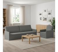 vidaXL Ensemble de canapés 2 pcs Velours Gris foncé (V)