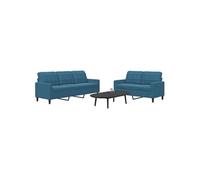 Vidaxl VidaXL Ensemble canapés 2 pcs - Bleu velours