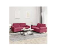 vidaXL Ensemble 2 pcs - Bordeaux