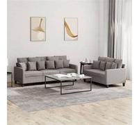 Ensemble de canapés 2 pcs avec coussins Taupe Tissu marron G
