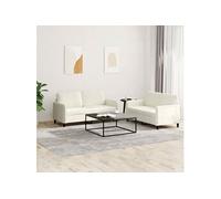 vidaXL Ensemble de canapés 2 pcs crème velours3201982 Crème G