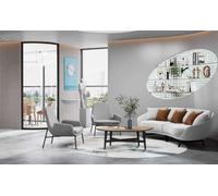 Ensemble de canapés 3+1+1 places Design Table basse Canapé Relax Moderne