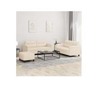 vidaXL Ensemble de Canapés 3 pcs - Beige
