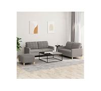 Ensemble de canapés 3 pcs avec coussins Taupe Tissu3201289