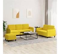 VidaXL Ensemble Velours - Jaune