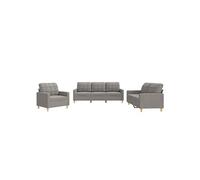 vidaXL Ensemble de canapés 3 pcs avec Coussins Taupe Tissu