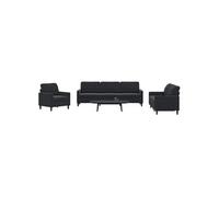 vidaXL Ensemble de canapés 4 pcs - Noir