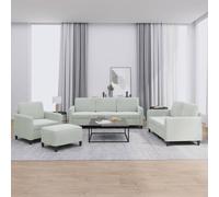 Ensemble de canapés 4 pcs gris clair velours