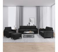 Ensemble de canapés 4 pcs noir velours