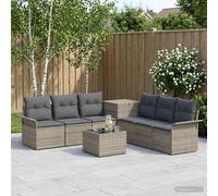 Ensemble de Canapés 8 pc Rattan synthétique et acier salon extérieur vidaXL vida