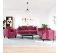 Ensemble de Canapés avec Coussins Meubles Salon 2 pcs Noir Velours vidaXL