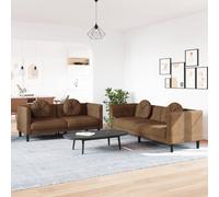 Ensemble de Canapés avec Coussins Meubles Salon 2 pcs Noir Velours vidaXL