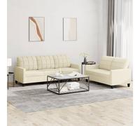 Ensemble de Canapés avec Coussins Sièges Salon 3 pcs Noir Similicuir vidaXL