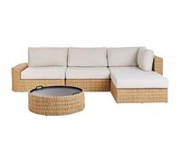 Ensemble de canapés d'angle de jardin 4 places OLIVERI Côté gauche Beige Polyrotin