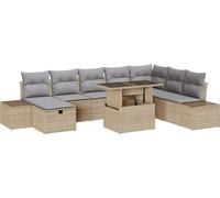 Ensemble de canapés de jardin vidaXL, 11 pièces, en polyrotin