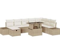 Ensemble de canapés de jardin vidaXL, 11 pièces, en polyrotin