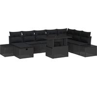 Ensemble de canapés de jardin vidaXL, 11 pièces, en polyrotin