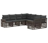 Ensemble de canapés de jardin vidaXL, 8 pièces, 8 places, gris et gris foncé