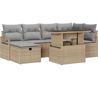 Ensemble de canapés de jardin vidaXL, 9 pièces, en polyrotin