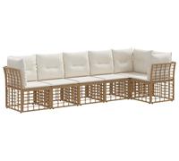 Ensemble de canapés de jardin vidaXL avec coussins, 2 pièces, en rotin synthétique