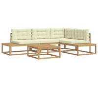 Ensemble de canapés d'extérieur vidaXL avec coussins, blanc, 79 x 79 x 37 cm, polyester