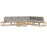 Ensemble de canapés d'extérieur vidaXL avec coussins, blanc, 79 x 79 x 37 cm, polyester