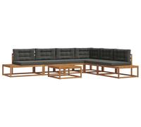 Ensemble de canapés d'extérieur vidaXL, couleur naturelle et anthracite