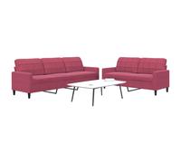 Ensemble de canapés 3 pcs avec coussins et traversins velours Multicolore G