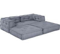 Ensemble de canapés modulaires vidaXL, 2 pièces, gris, 140 x 70 x 56 cm, tissu