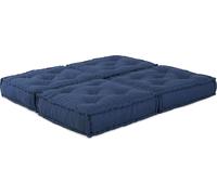 Ensemble de canapés modulaires vidaXL, 2 pièces, indigo, 140 x 70 x 36 cm, tissu