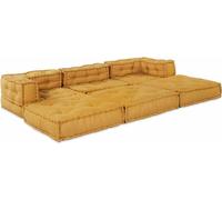Ensemble de canapés modulaires vidaXL, 2 pièces, jaune, 140 x 70 x 56 cm, tissu