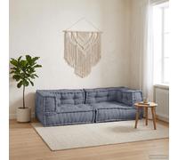 Ensemble de canapés modulaires vidaXL, 3 pièces, gris, 140 x 70 x 36 cm, tissu