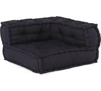 Ensemble de canapés modulaires vidaXL, 3 pièces, tissu anthracite