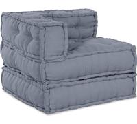 Ensemble de canapés modulaires vidaXL, 3 pièces, tissu gris