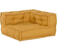 Ensemble de canapés modulaires vidaXL, 3 pièces, tissu jaune