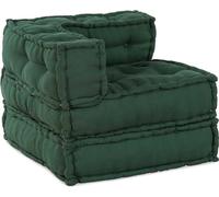 Ensemble de canapés modulaires vidaXL, 3 pièces, tissu vert