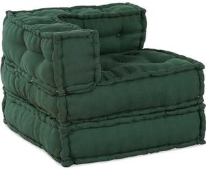 Ensemble de canapés modulaires vidaXL, 3 pièces, tissu vert