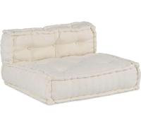 Ensemble de canapés modulaires vidaXL, 4 pièces, tissu crème